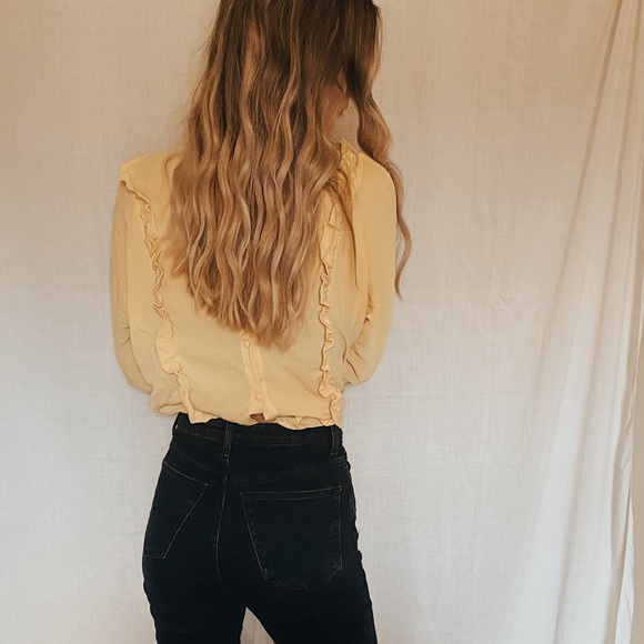 Yellow Ruffled Top - Picture 3 of 4